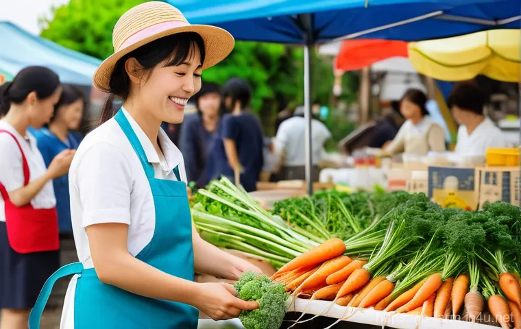 농산물품질관리사 실무 교육의 중요성 - **Prompt:** A focused Japanese male quality control professional, in his early 30s, wearing a smart ...