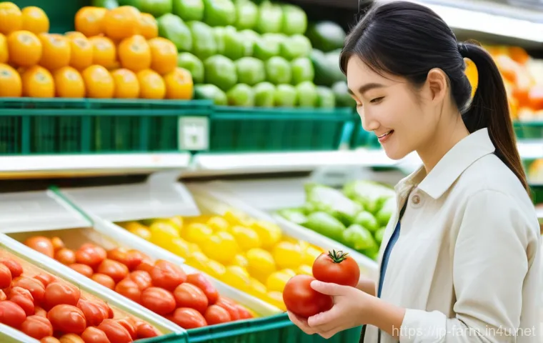 농산물품질관리사와 연계된 국제 인증 자격 - Prompt 1: Informed Consumer in a Certified Aisle**