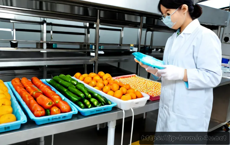 농산물품질관리사와 식품안전관리 전문가의 차이 - Photorealistic side-by-side professional comparison in a bright agricultural packing facility: an ag...